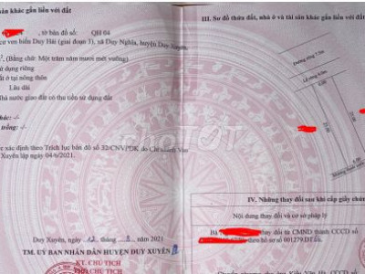 CHÍNH CHỦ CẦN BÁN TDC VEN BIỂN DUY HẢI