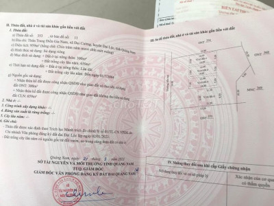 CHÍNH CHỦ CẦN BÁN LÔ ĐẤT DT:232 M2 ,Ngang 6m VUÔNG VỨC. GIÁ: 290 TRIỆU