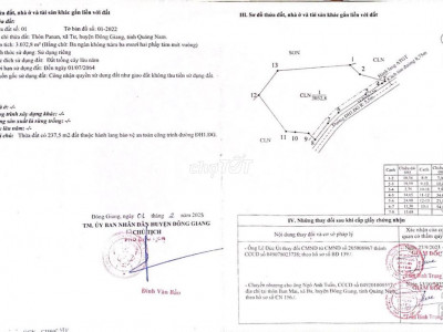 Nhà em có mảnh đất vườn 3032,8m2 tại xã Tư, huyện Đông Giang cần bán.