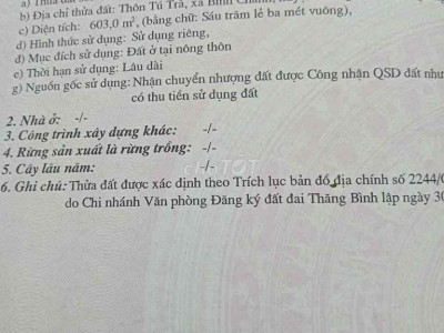 Bán 600m2 đất ở giá 700 triệu