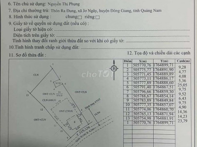 chính chủ cần tiền gấp bán lô đất mt ql 14g mặt tiền phân đc 3 lô.