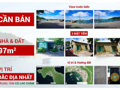 Nhà và Đất 3 Mặt Tiền 97m2 tại Trung Tâm Đảo Cù Lao Chàm, Hội An
