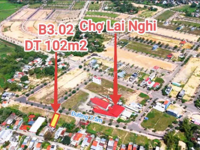 💥 Chính Chủ Bán Đất B3.02 Chợ Lai Nghi Hội An 102m2 đg 7m5 giá 1,55 tỷ