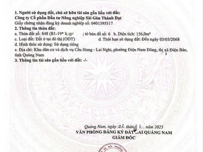 CHÍNH CHỦ BÁN ĐẤT B1.19 ĐƯỜNG 27M DT 156M2 DỰ ÁN LAI NGHI GIÁ 21,1TR/M