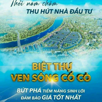 Đất nền biệt thự biệt lập ven sông cổ cò giá 19tr