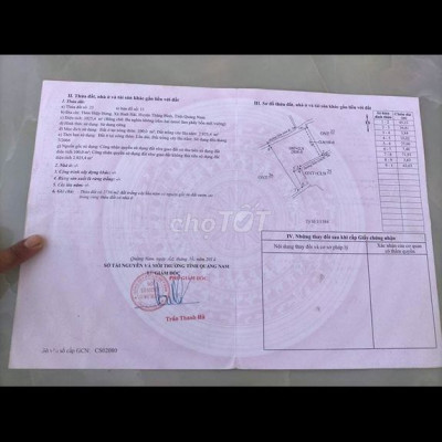 bán lô nhà ở Bình Hải-Thăng bình-quảng nam