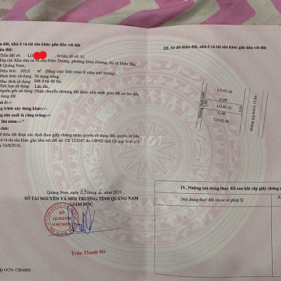 ĐẤT ĐIỆN DƯƠNG GẦN SÔNG CỔ CÒ CHO KHÁCH ĐẦU TƯ