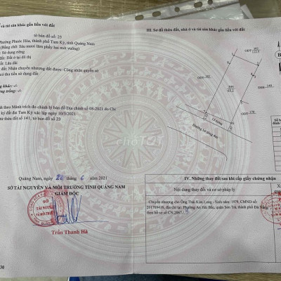 Đất ở phường Phước Hoà, Tam Kỳ, Quảng Nam