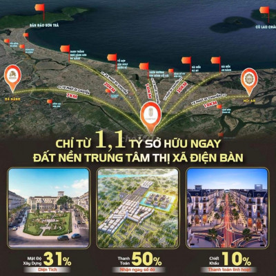 Mở bán 20 lô ngoại giao trung tâm thị xã Điện Bàn