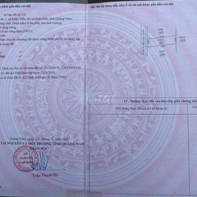 cần tiền bán gấp lô đất Điện Tiến giá rẻ