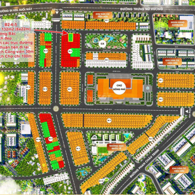 Đất Nền Khu Phố Chợ Đông Phú 135m2 sạch đẹp