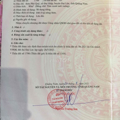 Cần Bán Lô Đất Chính Chủ