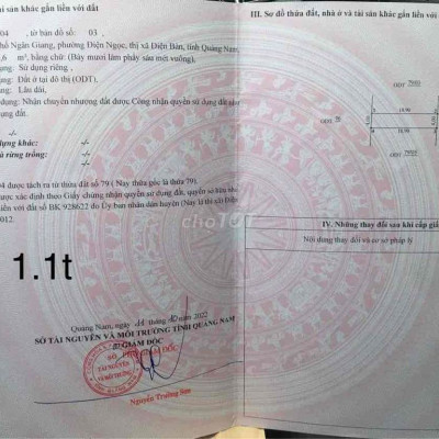 Đất ở Khối Phố Ngân Giang