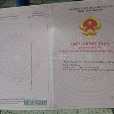 Đất đã có sổ cần bán