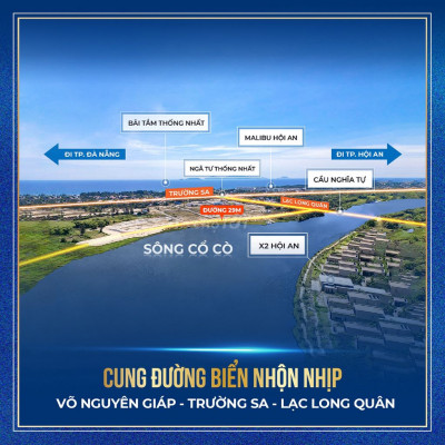 Đất đường 29m Mặt tiền Sông, ngay biển Thống Nhất