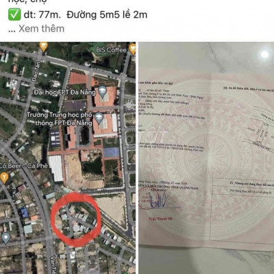 chính chủ bán lô đất sụp hầm đối diện Đại Học FPT