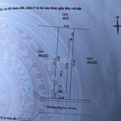 Bán đất có nhà cấp 4 phù hợp cho gia đình