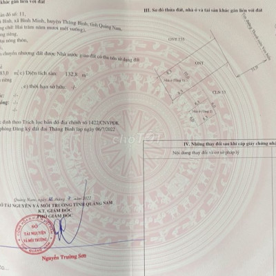 250m2 MT đường Thanh Niên sát Vinpearl Nam Hội An