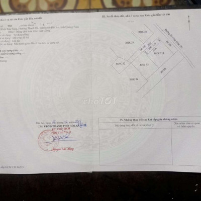 Bán đất khối bàu súng ,ph.Thanh hà,100m2(5*20)