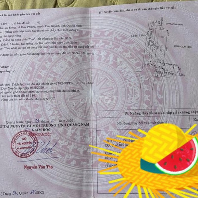 Bán lô đất gần sông Thu Bồn 50m,chỉ 4,6 triệu/m2