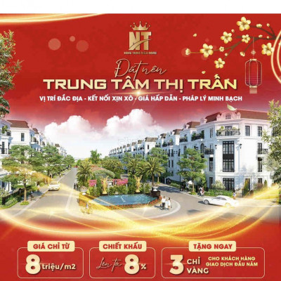 Đất thị trấn trung tâm Khu đô thị vàng Gần Chợ
