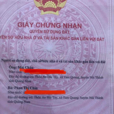 Nhà mặt tiền. diện tích 92.4m2. thôn An Hải Tây