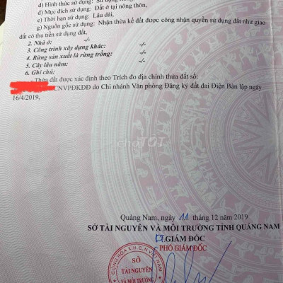 Đất Điện Thọ.Quảng Nam