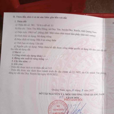 Bán lô đôi Duy Tân Duy Xuyên view đồng mát mẻ