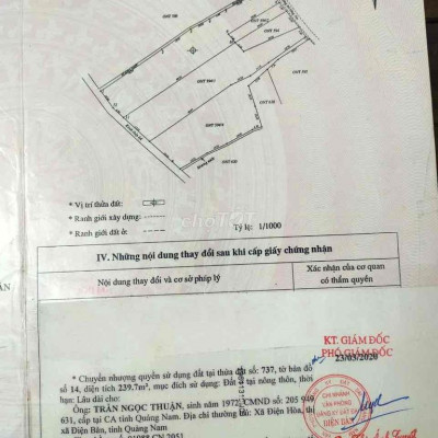 lô đất Xóm Phường - Điện Hoà - Quảng Nam