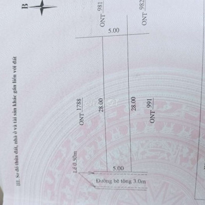 Cần bán lô đắt đối diện UBND xã Đại Hiệp