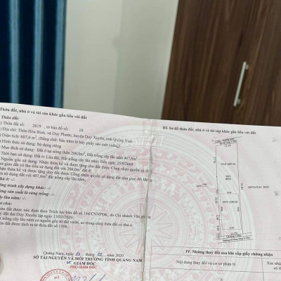 607m2 Đất xây nhà vườn cách Hội An 4km .View lúa