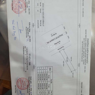 Bán đất mặt tiền 407 trần thủ độ, p điện nam bắc