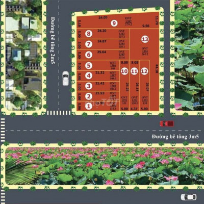 BÁN LÔ ĐẤT Ở, VIEW HỒ SEN ĐIỆN TIẾN