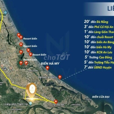 Bán đất ngay Phố Cổ Hội An 126m2 giá chỉ 17.5tr/m2