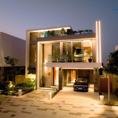 Biệt thự mặt sông (15x28) 420m2 3 tầng full hồ bơi