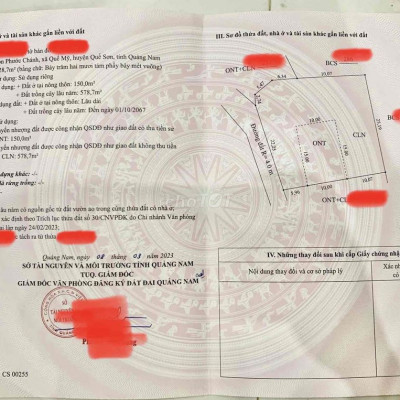 Bán lô 730m2 Quế Sơn . Gần đường Cao tốc Đà Nẵng