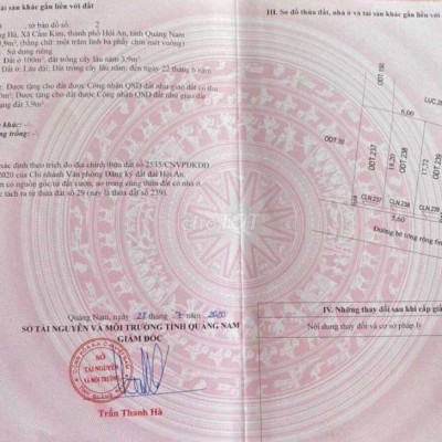 Đất Hội An Gần phố cổ  1-2km có lô đất từ 10 tr/m