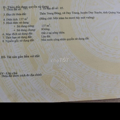 Cần bán đất đường vào KCN Tây An, Duy Xuyên