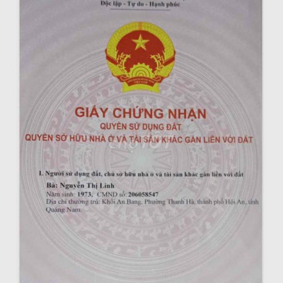 cần bán gấp lô đất tại p thanh hà hội an qnam