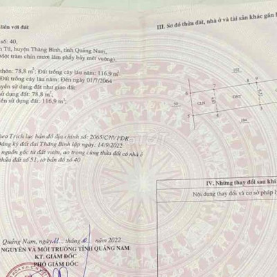 Đất đầu tư Ngã 3 Ngọc Phô Bình Tú Thăng Bình