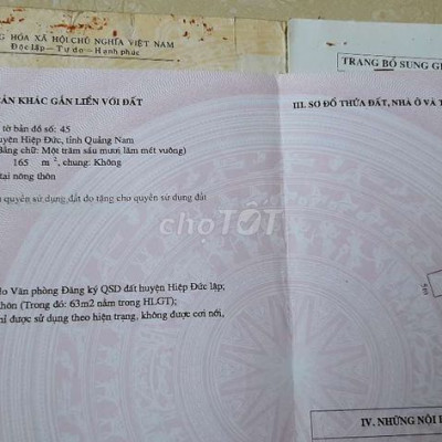 Bán lô đất ở. Có 2 lô liền kề