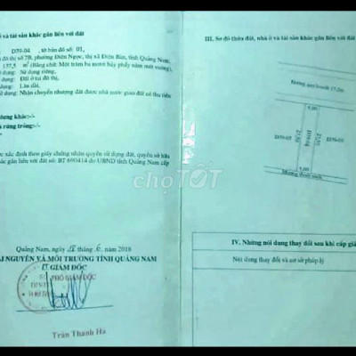 Bán đất khu 7B Quảng Nam