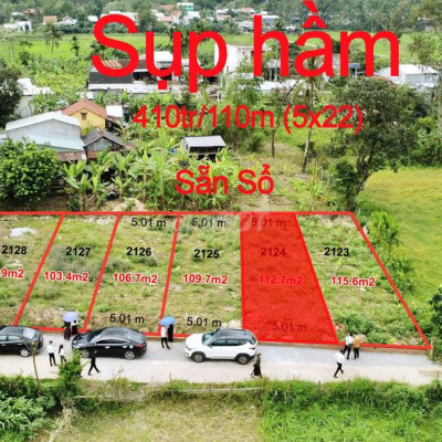Đất trung tâm Đại Lộc sụp hầm 410tr/l115m2 Sẵn Sổ