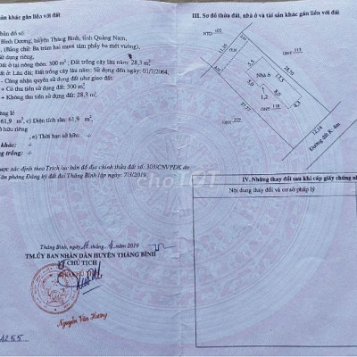 Chính chủ cần bán đất ở gần biển tại làng Cửa Khe