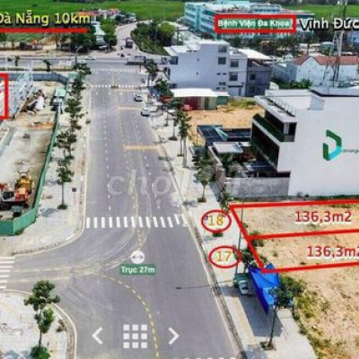 Bán nhanh đi Mỹ - 2 lô đường 27m đối diện Big C 1A