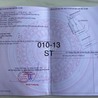 Chủ thua lỗ cần tiền gửi bán gấp lô đất tâm huyết