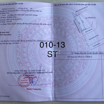 Chủ bán gấp lô đất có sổ 100m2 Điện An - Điện Bàn