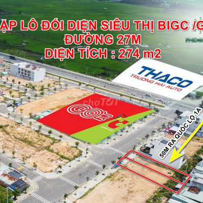 CẶP LÔ ĐƯỜNG 27M VÀ NHÀ 3 TÀNG ĐƯỜNG QUỐC LỘ 1A