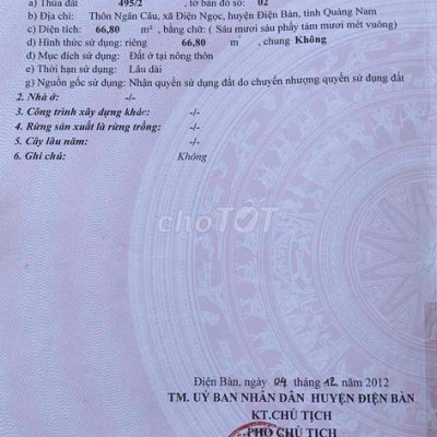 Bán nhà Điện Ngọc gần ĐH Nội Vụ giá 850 tr