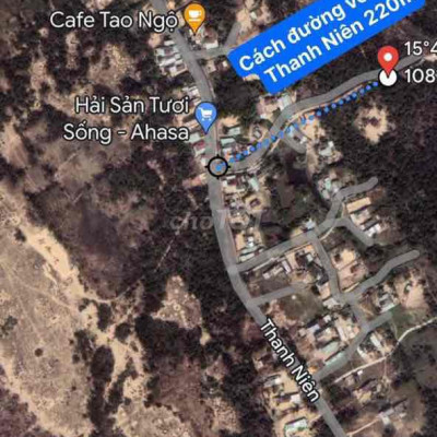 CÁCH BIỂN 50M:250m2 với 21m mặt tiền bê tông 680tr